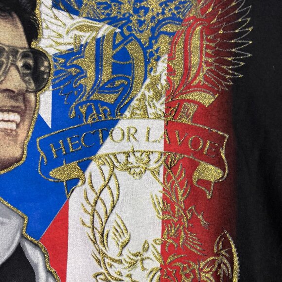 Hector Lavoe Salsa T Shirt Men's Large but fits like Medium Puerto Rico - Picture 3 of 8